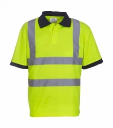 YOKO Warnschutz Sicherheits Polo Shirt EN ISO 20471 Gelb