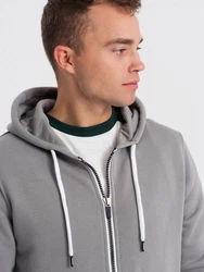 Herren-Sweatshirt Ombre Hellgrau/Grau