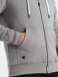 Herren-Sweatshirt Ombre Hellgrau/Grau