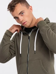 Herren-Sweatshirt Ombre Dunkelgrün/Khaki