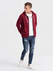 Herren-Sweatshirt Ombre Dunkelrot/Bordeaux/Rot