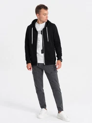 Herren-Sweatshirt Ombre Schwarz/Hellblau