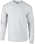Gildan Langarmshirt Ultra Cotton Long Sleeve Herren T-Shirt Grau/Hellgrau