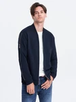 OMBRE Sweatjacke Herren-Bomberjacke Dunkelblau/Hellblau/Blau