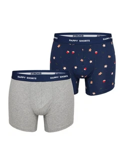 Phil & Co. Retro Pants All Styles Boxershorts Trunks Herren Dunkelblau/Rot/Grau Phil & Co. Retro Pants All Styles Boxershorts Trunks Herren Dunkelblau/Rot/Grau