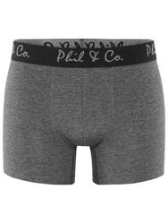 Phil & Co. Retro Pants Herren Mnner Boxershorts Dunkelgrau/Grau/Schwarz