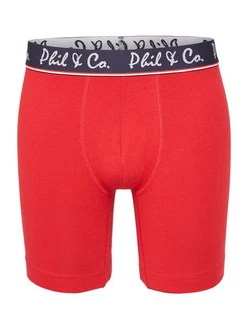 Phil & Co. Retro Pants All Styles Boxershorts Trunks Herren Blau/Dunkelblau/Rot Phil & Co. Retro Pants All Styles Boxershorts Trunks Herren Blau/Dunkelblau/Rot