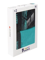 Phil & Co. Retro Pants All Styles Boxershorts Trunks Herren Hellblau/Grau/Türkis/Grün