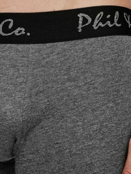 Phil & Co. Retro Pants Herren Mnner Boxershorts Schwarz/Dunkelgrau/Grau
