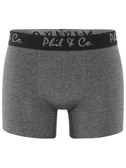 Phil & Co. Retro Pants All Styles Boxershorts Trunks Herren Grau/Rot Phil & Co. Retro Pants All Styles Boxershorts Trunks Herren Grau/Rot