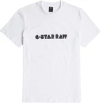 G-STAR T-Shirt Graphic Script R Grau/Dunkelblau/Weiß/Gelb