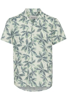 Blend Kurzarmhemd BLEND BHShirt Türkis/Dunkelgrün/Grün/Blau