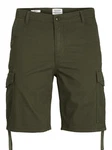 Jack & Jones Shorts JPSTMARLEY JJCARGO Dunkelgrün/Khaki/Grün/Weiß