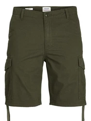 Jack & Jones Shorts JPSTMARLEY JJCARGO Dunkelgrün/Khaki/Grün/Weiß
