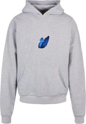 MT Upscale Kapuzenpullover Le Papillon Heavy Hoody Grau/Hellgrau/Hellblau