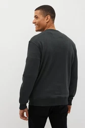 Next Utility-Sweatshirt mit Rundhalsausschnitt Dunkelgrau/Grau/Dunkelgrün/Hellgrau