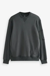 Sweatshirt Utility-Sweatshirt mit Rundhalsausschnitt (1-tlg)