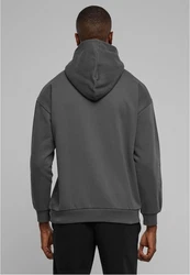 URBAN CLASSICS Kapuzenpullover Zipped High Neck Hoody Hellgrau/Dunkelgrau/Grau