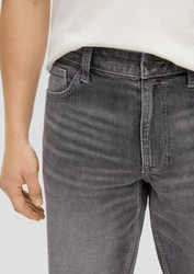 s.Oliver Stoffhose Jeans-Shorts Regular Fit Mid Rise Straight Leg Weiß/Creme/Grau