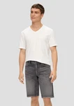 s.Oliver Stoffhose Jeans-Shorts Regular Fit Mid Rise Straight Leg Weiß/Creme/Grau