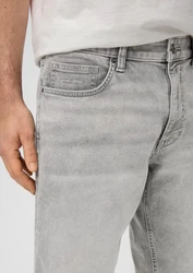 s.Oliver Stoffhose Jeans-Shorts Regular Fit Mid Rise Straight Leg Grau/Weiß/Creme