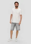 s.Oliver Stoffhose Jeans-Shorts Regular Fit Mid Rise Straight Leg Grau/Weiß/Creme