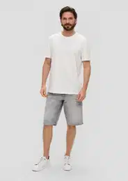 Stoffhose Jeans-Shorts / Regular Fit / Mid Rise / Straight Leg