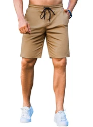 JMIERR Chinoshorts Kurze Hosen Herren Shorts Sommer Unifarbe Khaki/Beige/Braun