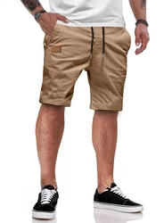 JMIERR Chinoshorts Kurze Hosen Herren Shorts Sommer Unifarbe Khaki/Beige/Braun