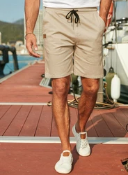 JMIERR Chinoshorts Kurze Hosen Herren Shorts Sommer Unifarbe Unifarbe