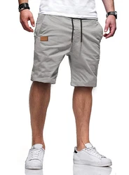 JMIERR Chinoshorts Kurze Hosen Herren Shorts Sommer Unifarbe Khaki/Grau/Hellgrau/Beige
