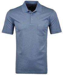 RAGMAN Poloshirt Polo Fishnet Blau/Grau/Dunkelblau/Hellblau