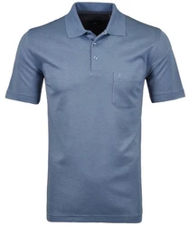 RAGMAN Poloshirt Polo Fishnet Blau/Grau/Dunkelblau/Hellblau