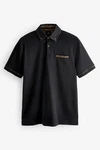 Next Polohemd mit elegantem Kragen Schwarz/Dunkelblau/Grau