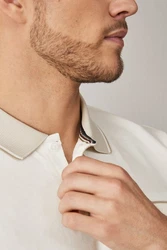 Next Polohemd mit elegantem Kragen Weiß/Creme/Khaki/Beige
