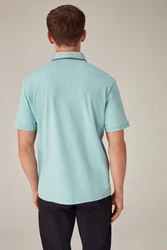 Next Polohemd mit elegantem Kragen Grün/Blau/Türkis