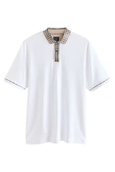 Next Polohemd mit elegantem Kragen Weiß/Gelb/Bordeaux/Beige