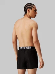 Calvin Klein Swimwear Badeshorts SHORT WB mit Logobund Schwarz/Dunkelrot/Rot/Beige