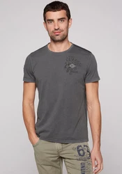 CAMP DAVID T-Shirt mit Logo-Bestickung Dunkelgrau/Grau/Hellgrau