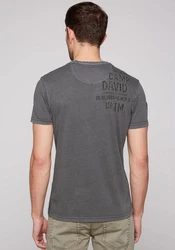 CAMP DAVID T-Shirt mit Logo-Bestickung Dunkelgrau/Grau/Hellgrau