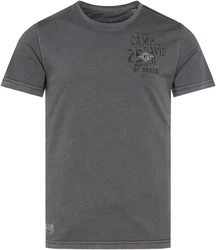 CAMP DAVID T-Shirt mit Logo-Bestickung Dunkelgrau/Grau/Hellgrau