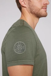 CAMP DAVID T-Shirt mit Logo-Bestickung Dunkelgrün