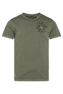 CAMP DAVID T-Shirt mit Logo-Bestickung