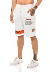 RedBridge Sweatshorts Nasa Motiv Creme/Orange/Weiß/Beige/Grün