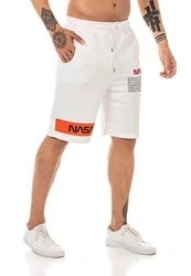 RedBridge Sweatshorts Nasa Motiv Creme/Orange/Weiß/Beige/Grün