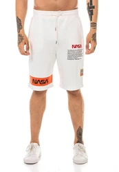 RedBridge Sweatshorts Nasa Motiv Creme/Orange/Weiß/Beige/Grün