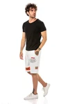 RedBridge Sweatshorts Nasa Motiv Creme/Orange/Weiß/Beige/Grün