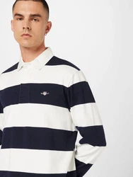 Gant Langarmshirt Weiß/Dunkelblau/Blau/Hellblau/Creme