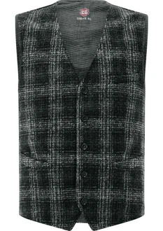 CG Club of Gents Anzugweste Style Mosley-J Dunkelgrau/Schwarz/Grau