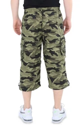 Ben Creek Cargobermudas QM7 3/4 Zip-Off Capri Bermuda Dunkelgrün